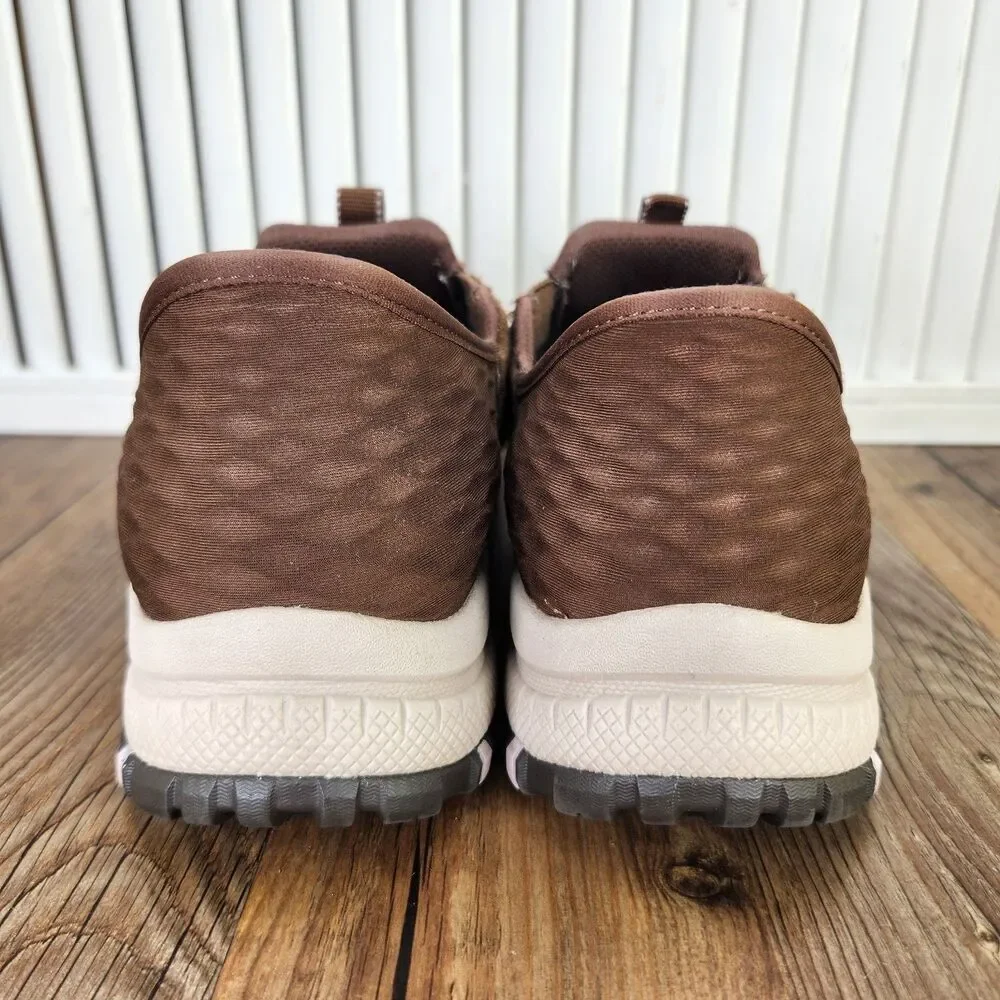 Skechers Slip-Ins Hillcrest Cedar Root Mens Sz 7.5 Brown Hands Free Trail Shoes